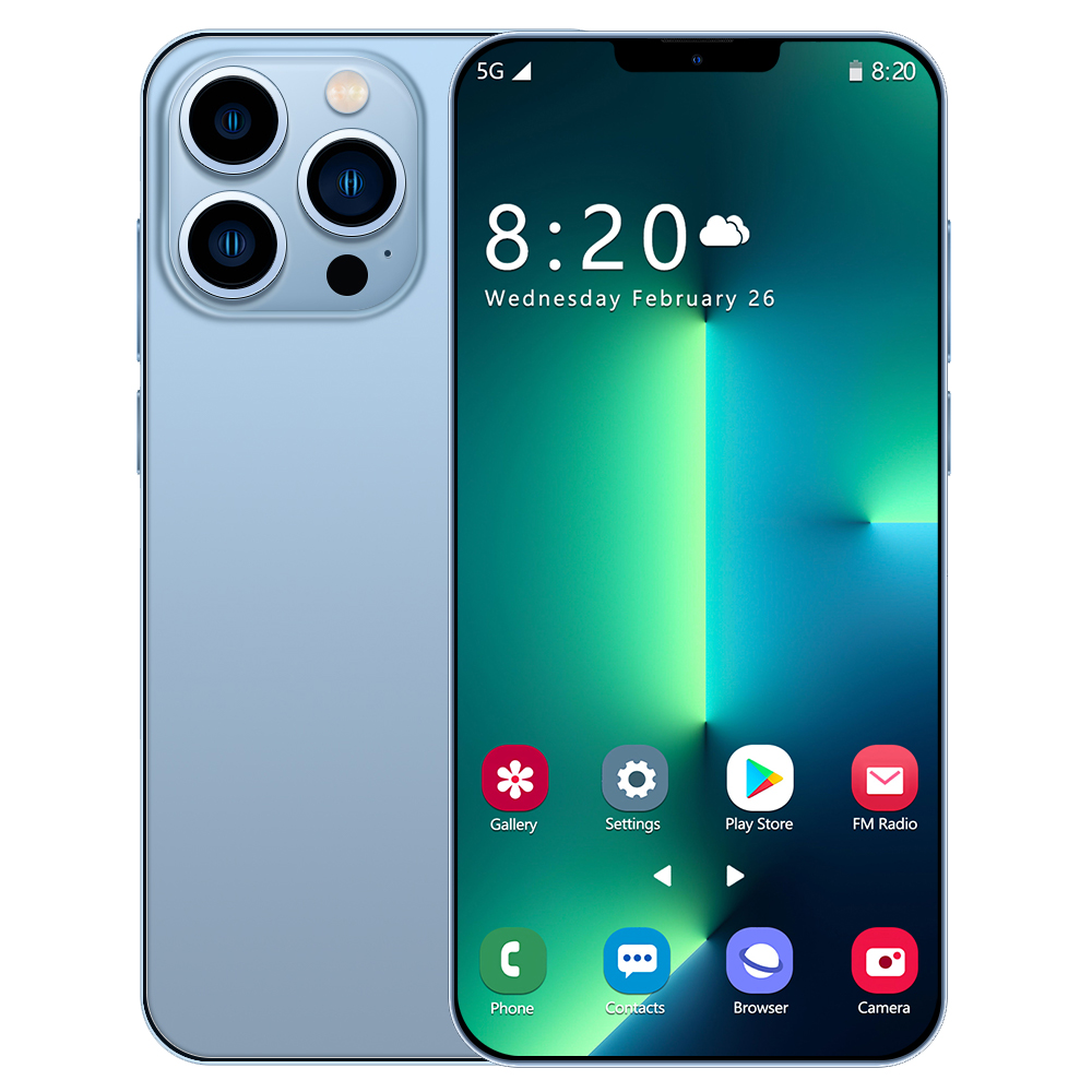 lphon 13 promax chính hãng Điện thoại thông minh màn hình 6.1 inch Full HD Điện thoại hai sim 1 + 8GB Bộ nhớ Điện thoại di động 5.0 + 3.0MP Camera HD Pin 3000mAh Android Điện thoại di động Murah gốc