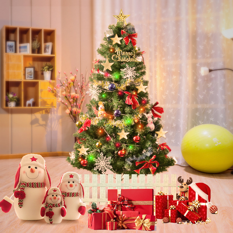Cây thông noel mini cao 1m2 full phụ kiện ngôi sao dây kim tuyến ... kèm đèn trang trí giáng sinh, quà tặng noel