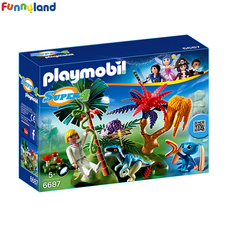 Đồ chơi nhập vai Playmobil Lost Island with Alien and Raptor_ Funnyland