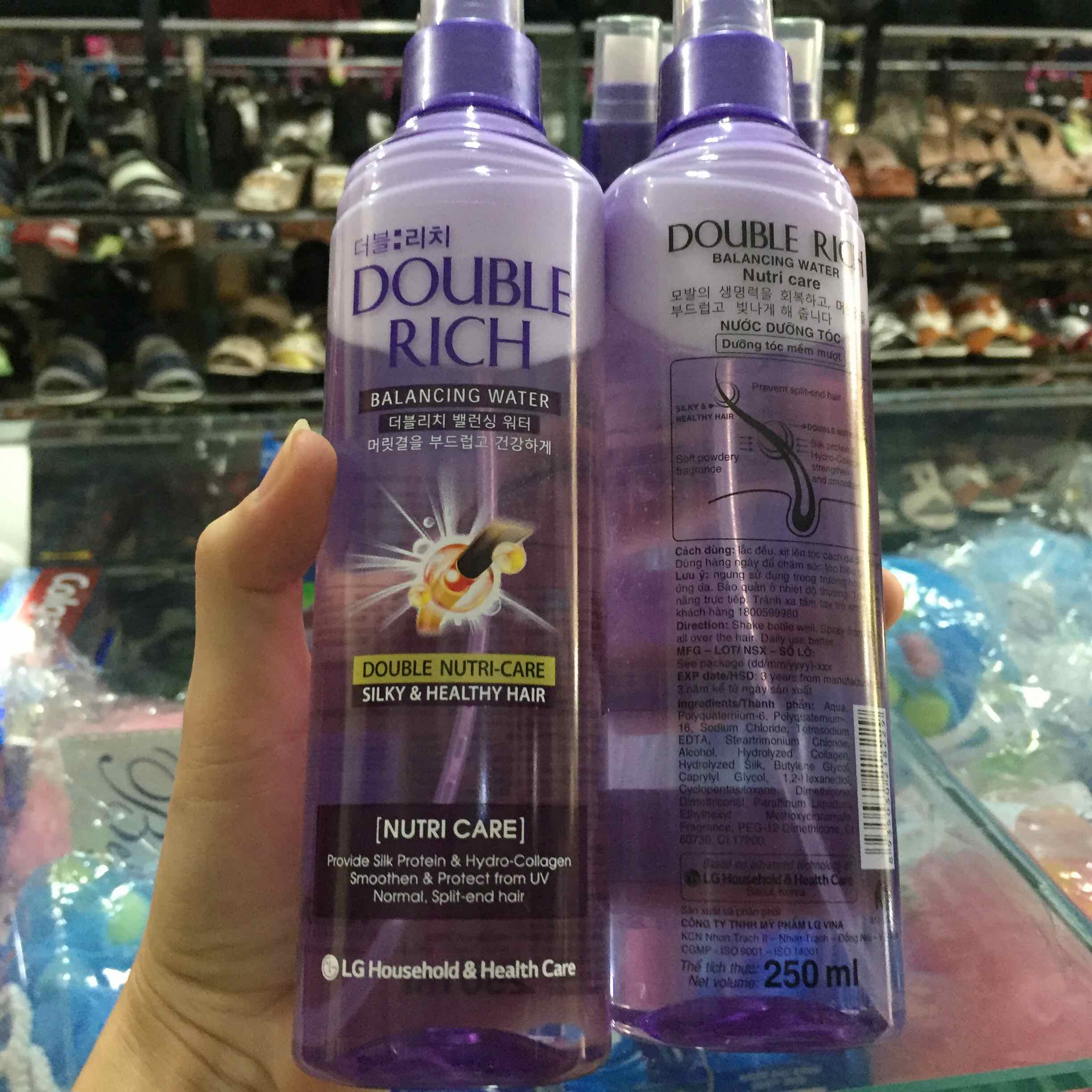 Nước Dưỡng Tóc Double Rich Óng Mượt (Tím) 250ml