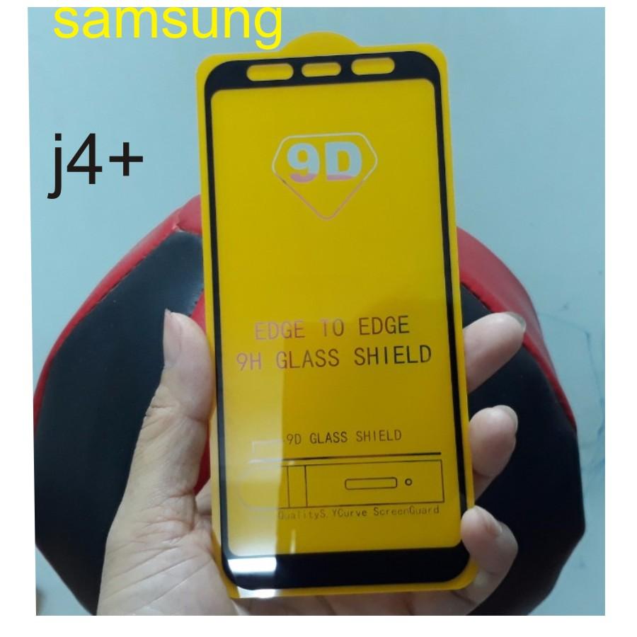 (Màu Đen) Kính Cường lực SAMSUNG J4+ j6+ Full màn hình 9D CAPARIES SIÊU BỀN