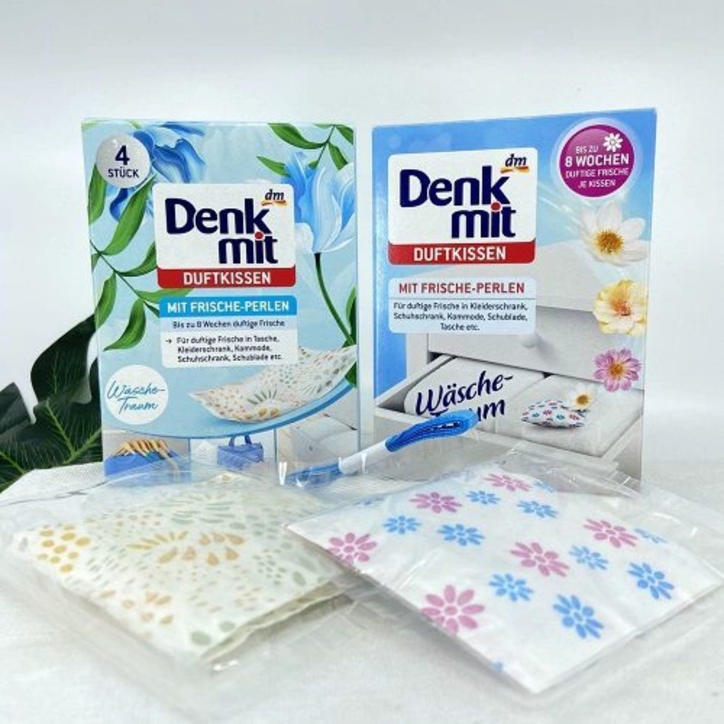 Túi thơm denkmit treo tủ quần áo, treo phòng, nhà tắm - hộp 4 túi. thơm dịu, lưu hương lâu.