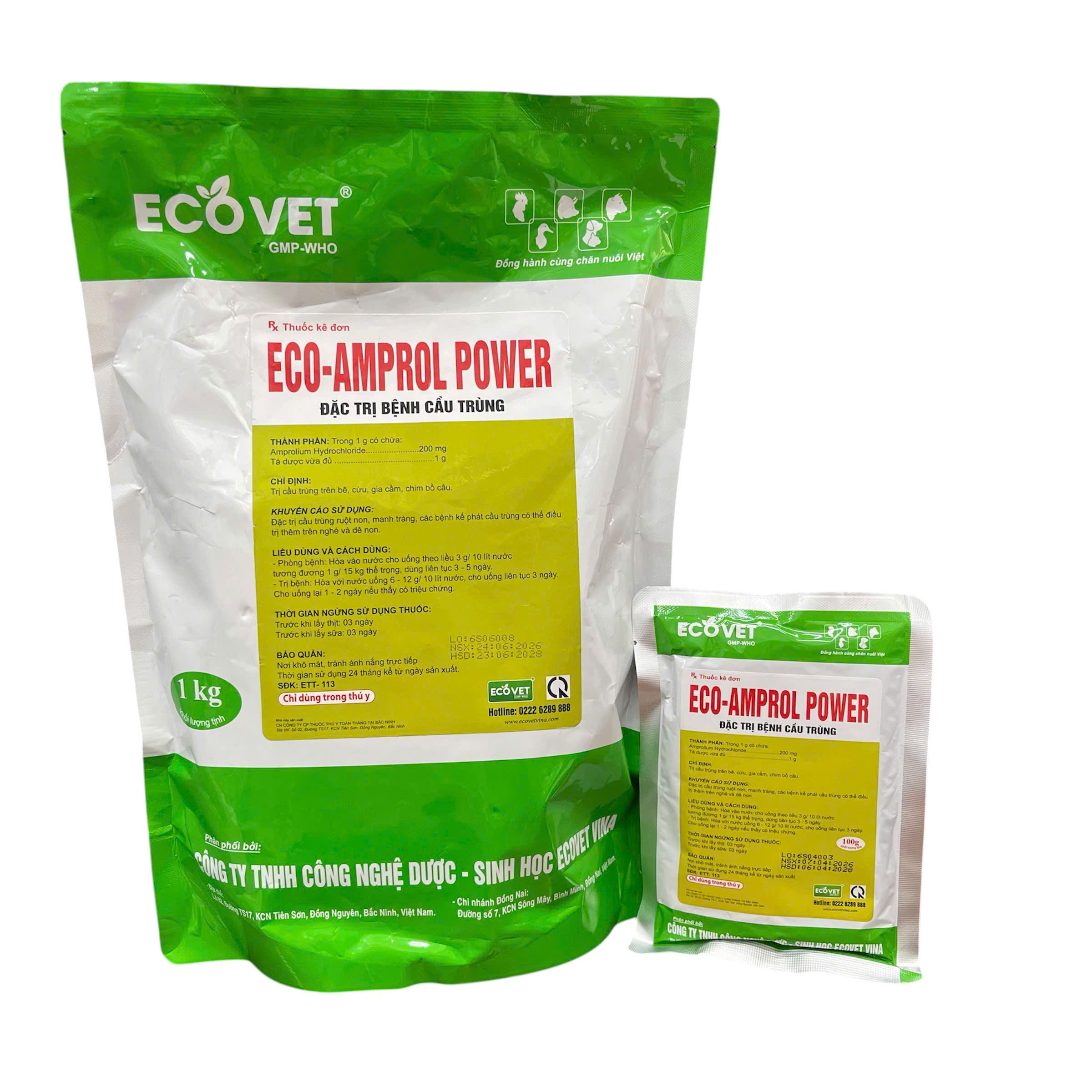Eco AMPROL Powd Ecovet Thuốc đặc trị cầu trùng gà vịt lợn