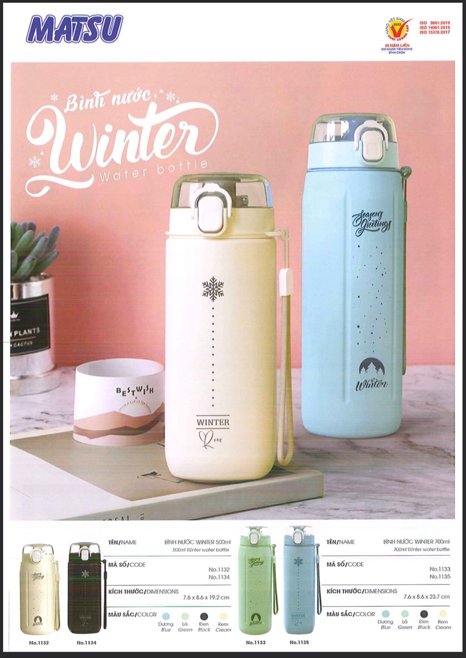 Bình nước duy tân matsu Winter thể thao 500ml