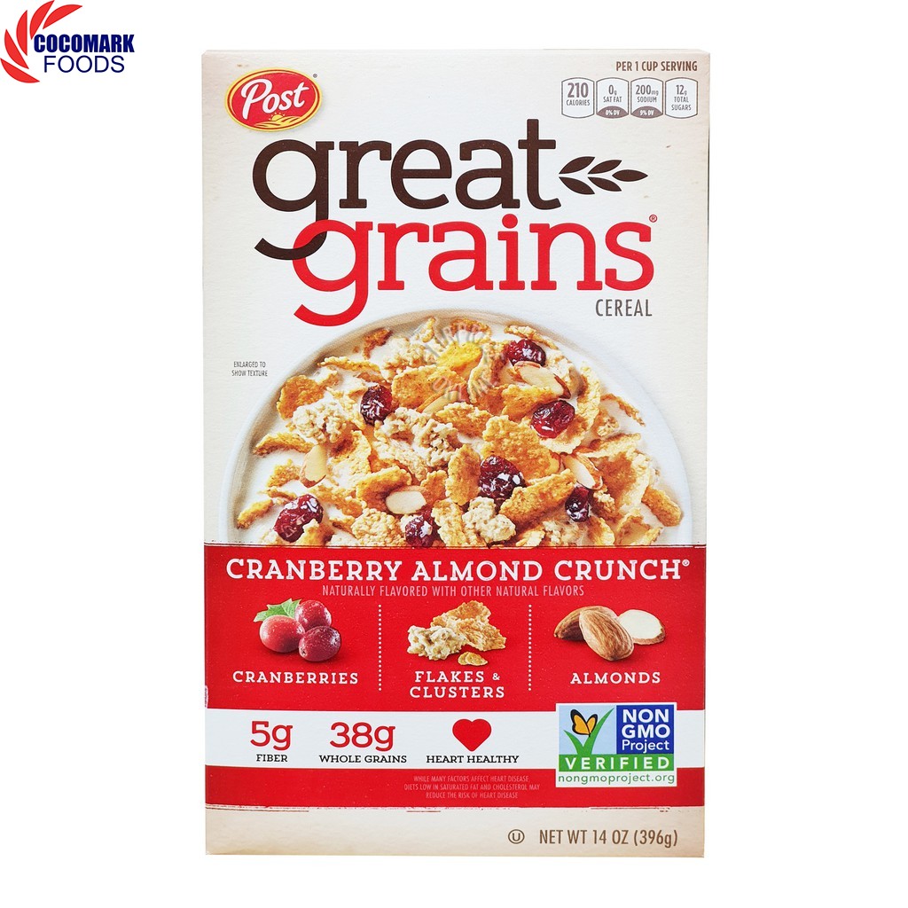 Ngũ Cốc Ăn Sáng Post Cranberry Almond Crunch 368g