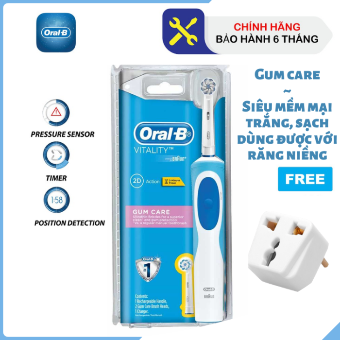 Bàn Chải Điện Oral B Vitality Plus đầy đủ các dòng, Bàn Chải Đánh Răng Oral-B, Bàn Chải Đánh Răng Điện, Bàn Chải Đánh Răng Tự Động Cho Người Lớn, Bàn Chải Đánh Răng Trẻ Em, Hàng Xách Tay Úc, Bảo Hành 6 Tháng - Smartlife.247