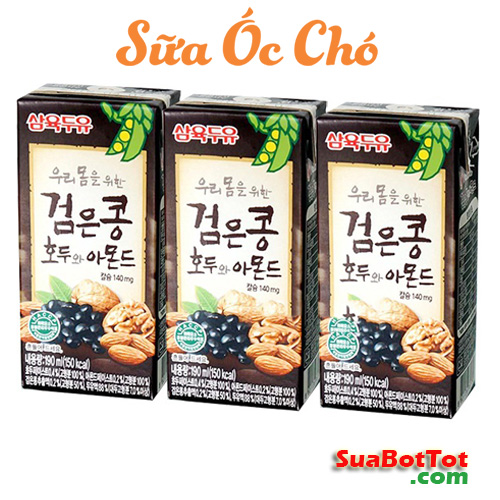 Sữa Oc Chó Hàn Quốc Hạnh Nhân Đậu Đen 190ml (thùng 24 hộp)