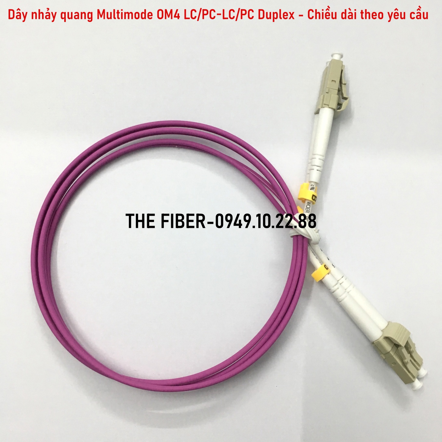 Dây nhảy quang multimode om4 lc/pc-lc/pc duplex - chiều dài theo yêu cầu