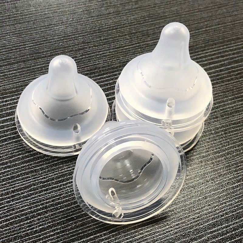 (Núm Hoa S,M,L,LL) Núm ty cổ rộng thế hệ 3 điều chỉnh khớp ngậm siêu mềm thay thế cho bình moyuum, pigeon, gb baby, Toom, Lansinoh, Babuu