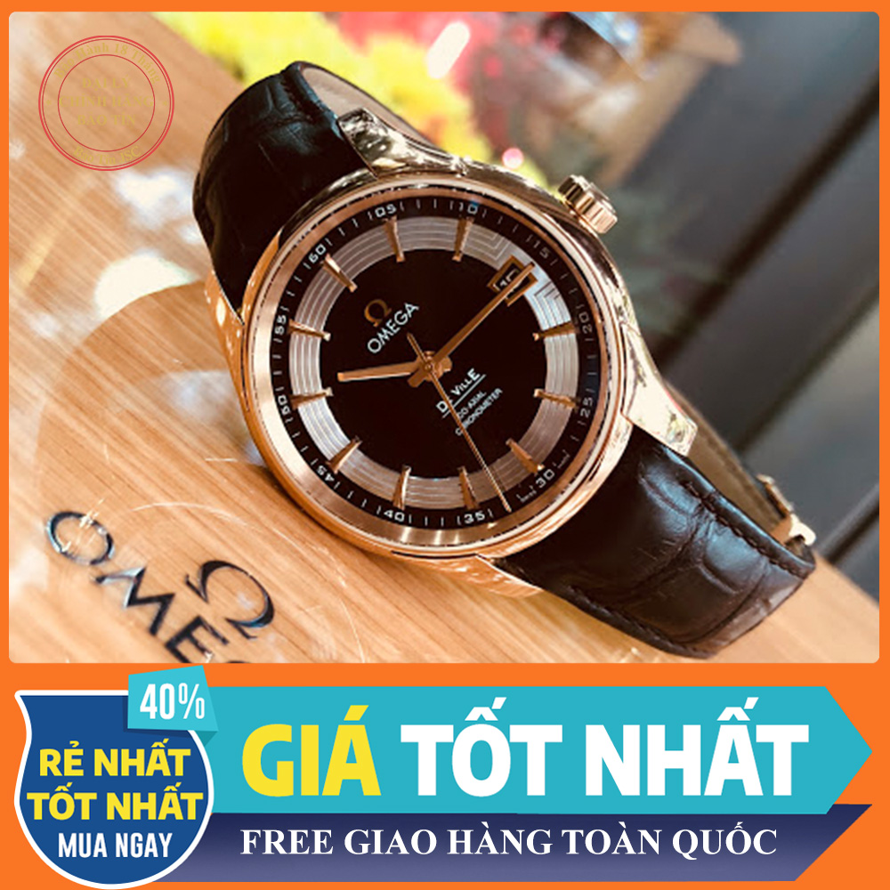 [ ĐỒNG HỒ BẢO TÍN ] ĐỒNG HỒ GOLD 18K CỔ ĐIỂN TỰ ĐỘNG VÀNG SỐ CỌC DÂY DA + FULL BOX