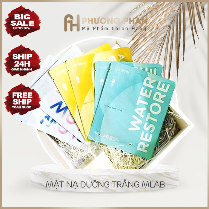 Mặt nạ dưỡng trắng da mặt mlab - mặt nạ dưỡng da căn bóng - mặt nạ cấp nước - mặt na hàn quốc