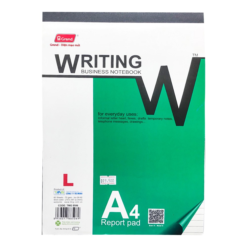 Vở xé khổ A4 PGrand 12 tờ/25 tờ/60 tờ