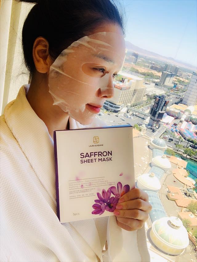 Mặt nạ Nhật Kim Anh Laura Sunshine Saffron Sheet Mask (Hộp 5 cái)