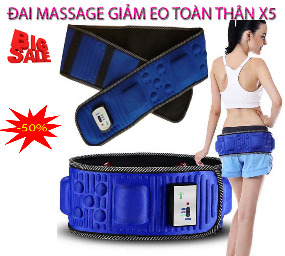ĐAI MÁT XA RUNG GIẢM MỠ BỤNG X5, Đai Massage X5 Loại xịn, Máy Đánh Tan Mỡ bụng , Masage Đa Năng Cao Cấp - Bảo hành uy tín 12 tháng trên toàn quốc