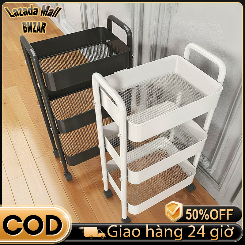 100%Thép Giá để đồ xe đẩy có bánh xe 3/4 lớp bằng kim loại, giá để đồ bằng kim loại Sử dụng tại nhà,Giá để đồ bằng giá sách Kệ đựng đồ ăn nhẹ