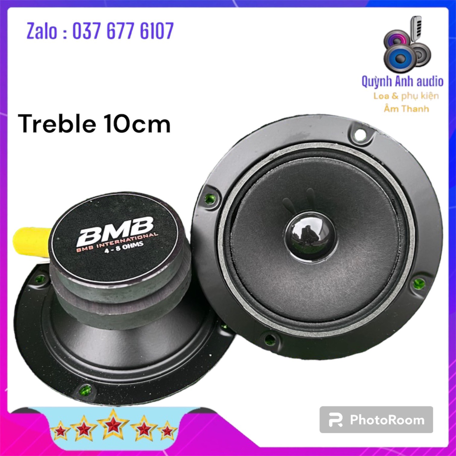2 loa treble 10cm từ kép hàng nhập khẩu BMB