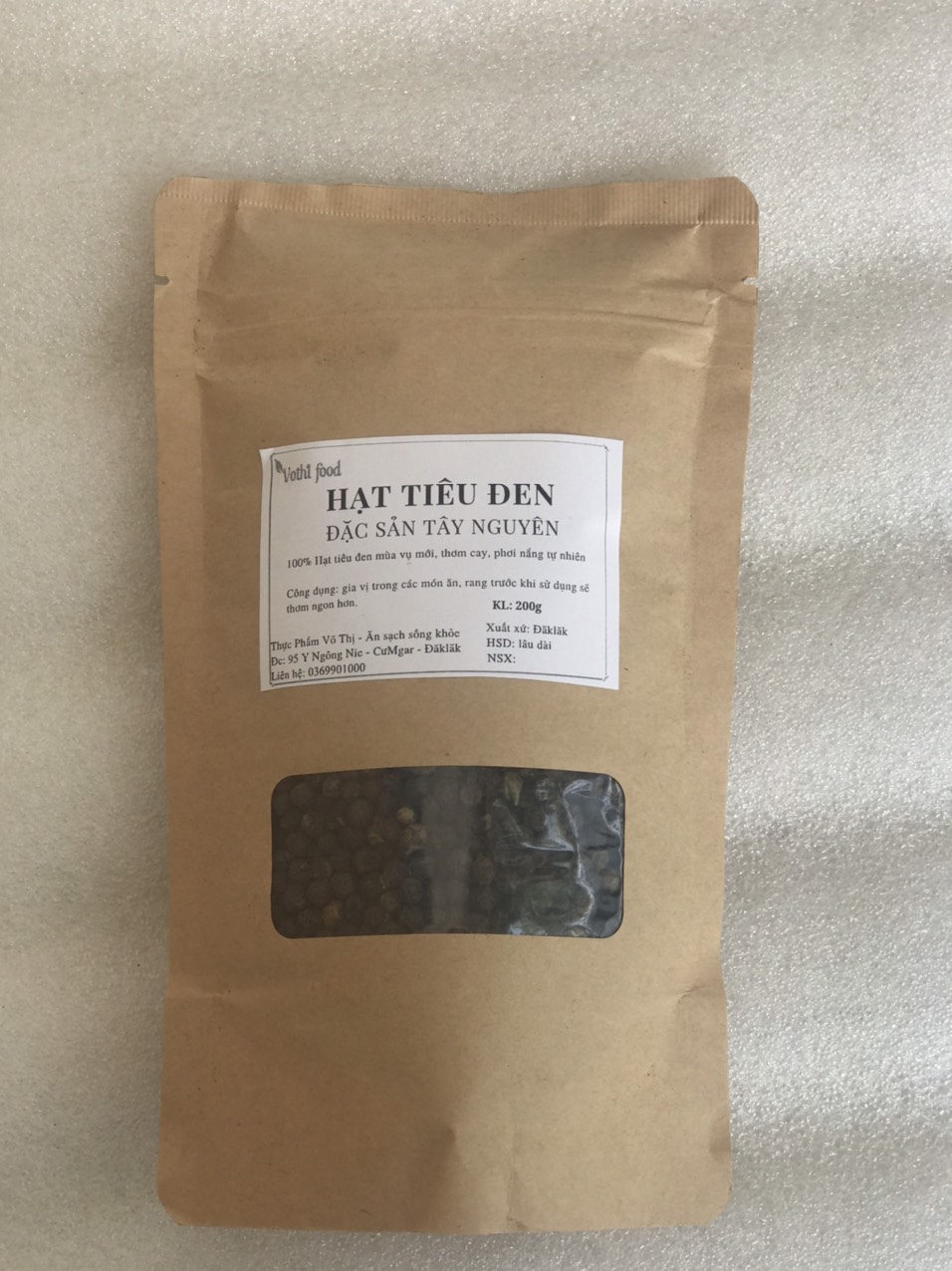 Tiêu đen sạch - gói 200gr tiêu đen Đắc Lắc thơm cay chất lượng