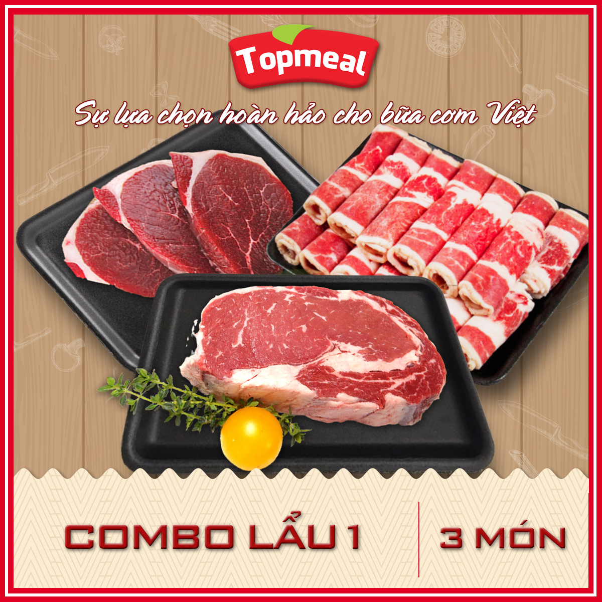 Hcm - combo lẩu 1 3 món - giao nhanh hcm