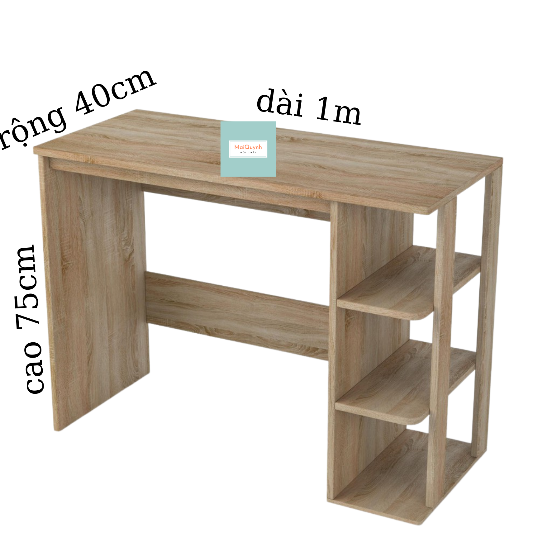 Bàn học bàn hoc có kệ sách . mẫu 1 kệ