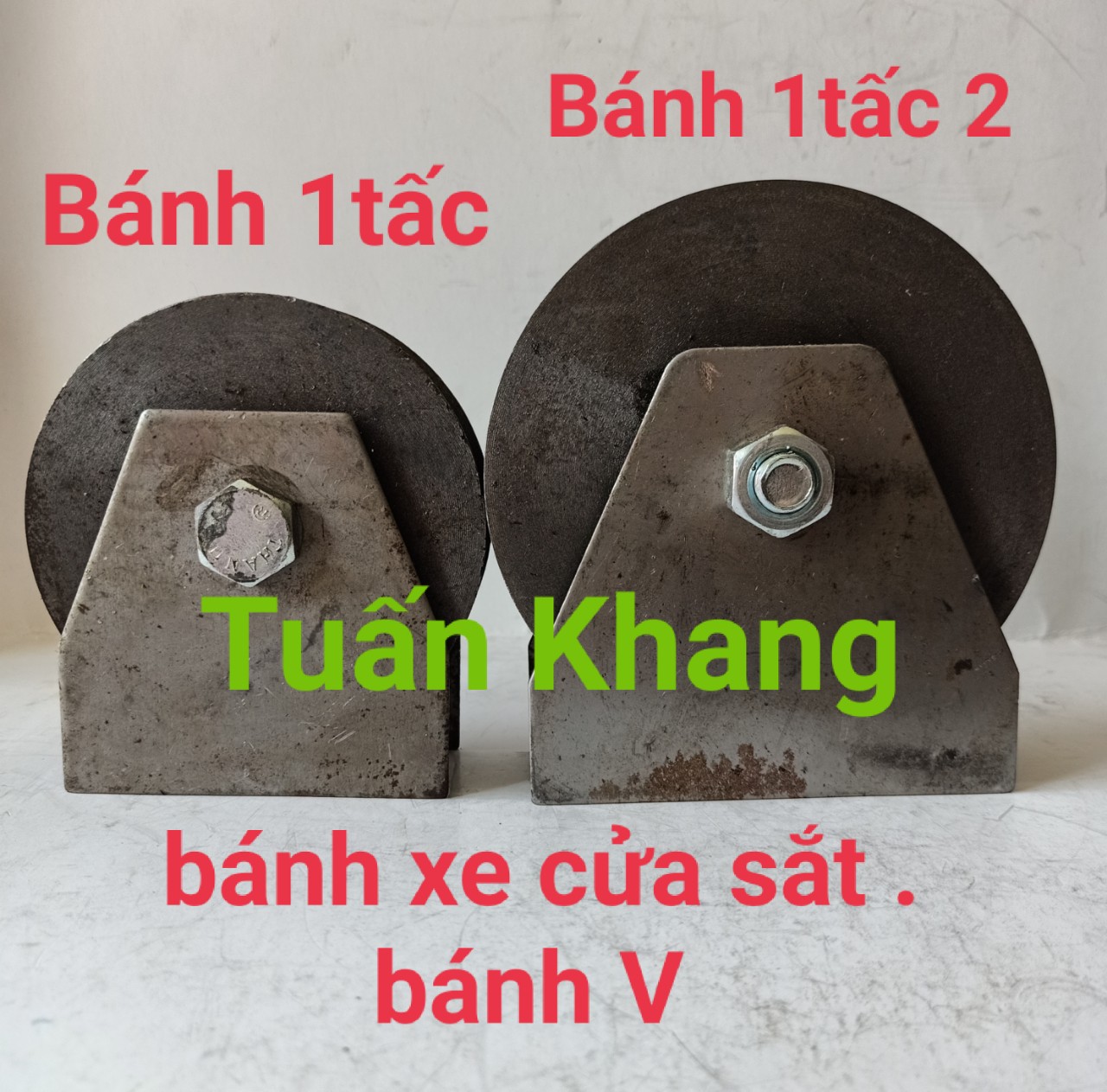 Bánh xe cửa sắt , bánh xe cửa cổng , bánh xe rảnh v , bánh xe cửa trượt 1 tấc +  1 tấc 2
