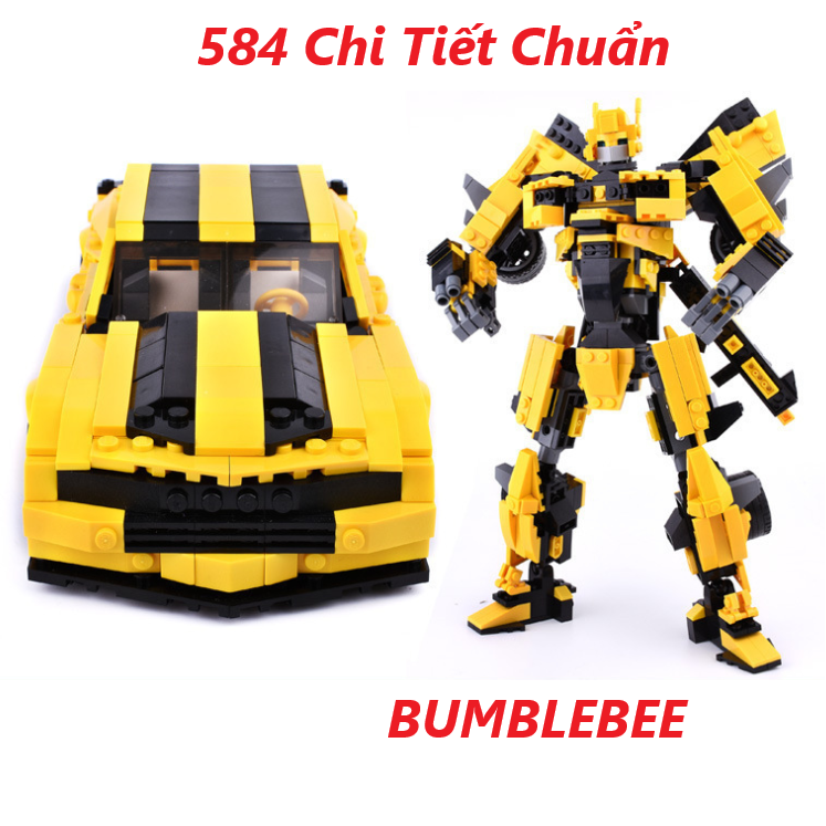 [Hoàn Tiền 10%][584 Chi Tiết] Bộ Đồ Chơi Lắp Ghép Xếp Hình Tranformer BUMBLEBEE, Marvel Iron Men, Người Sắt,  ROBOT Oto Biến Hình