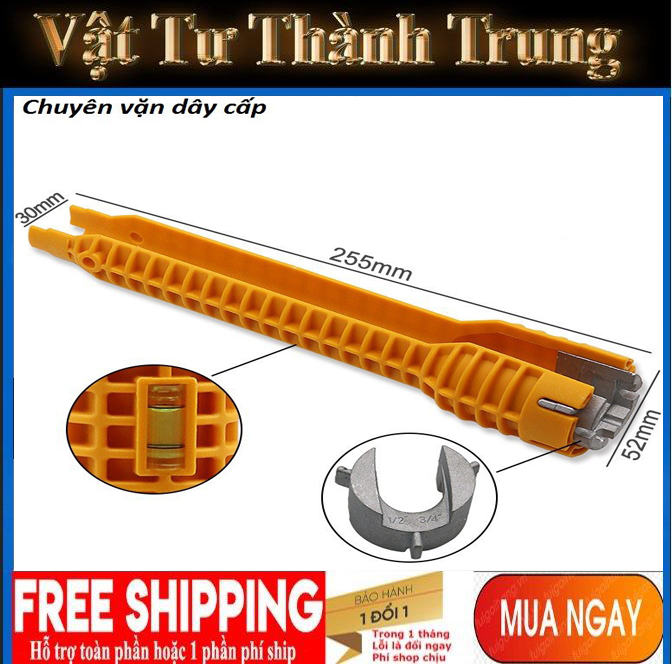 Cờ lê,mỏ lết đa năng chuyện dụng vặn dây cấp nước kèm livo-Kìm nước
