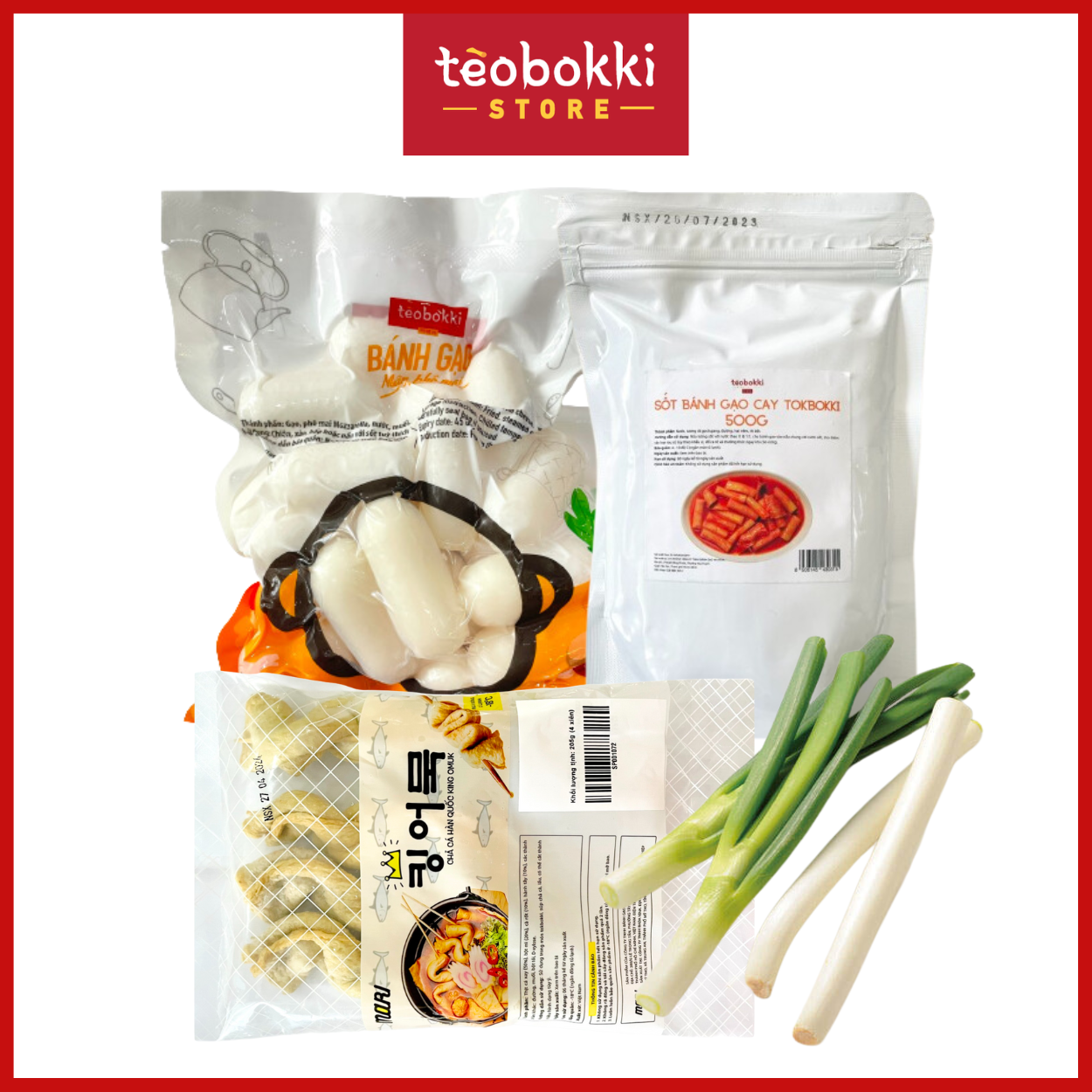 Combo nấu tokbokki nhân phô mai