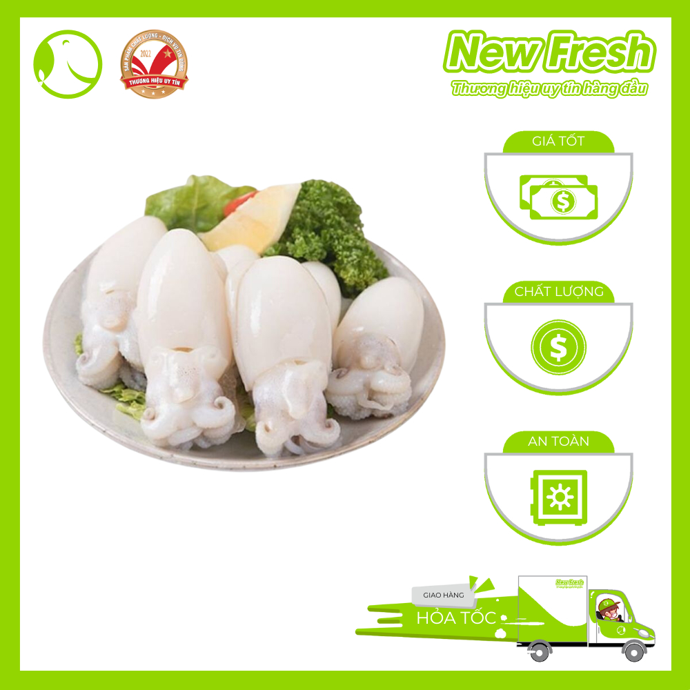 [HỎA TỐC HCM] Mực Nang Nút Làm Sạch - Túi 1Kg (10-20 con)