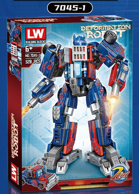 Bộ đồ chơi xếp hình robot transformer optimus - lắp ráp robot optimus