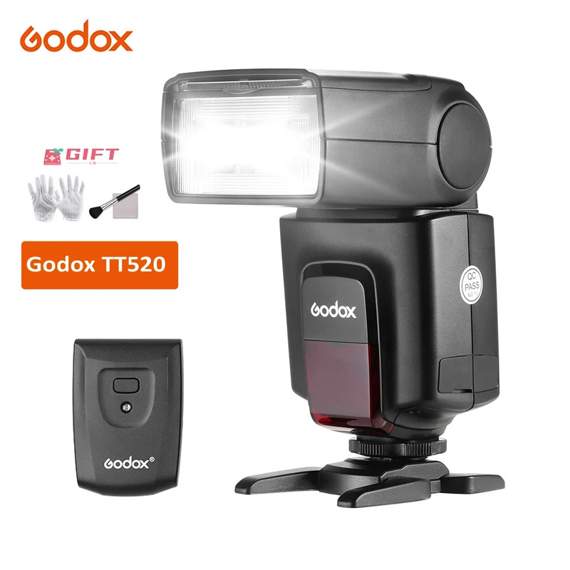 Godox Tt520 Trên Máy Ảnh Đèn Flash Điện Tử Speedlite TT-16 2.4G Không Dây Kích Hoạt Transmitter Hướng Dẫn S1 S2 Chế Độ Cho Canon Nikon Pentax