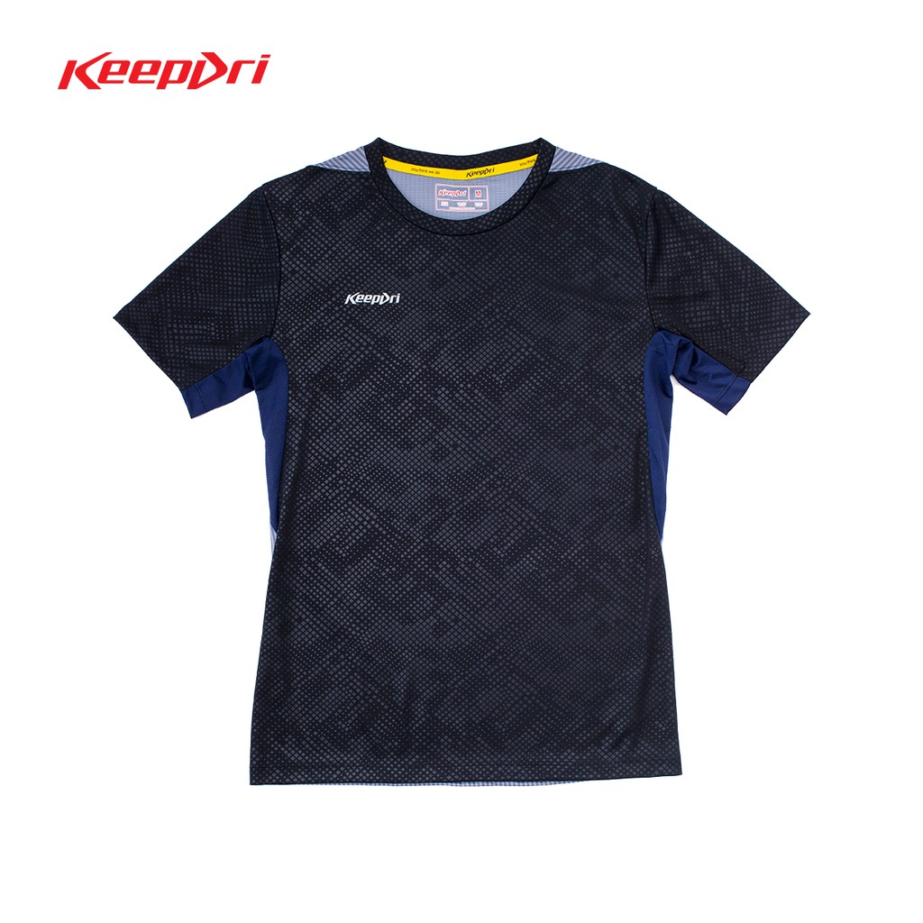 Áo thun chạy bộ họa tiết keepdri màu xám xanh ktmxxd01