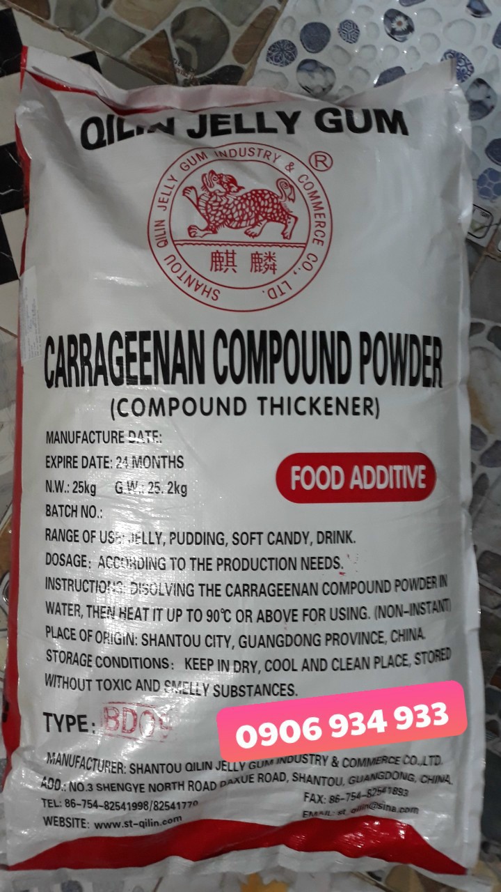 1KG Bột Thạch Rau Câu Dẻo Carrageenan Jelly Powder