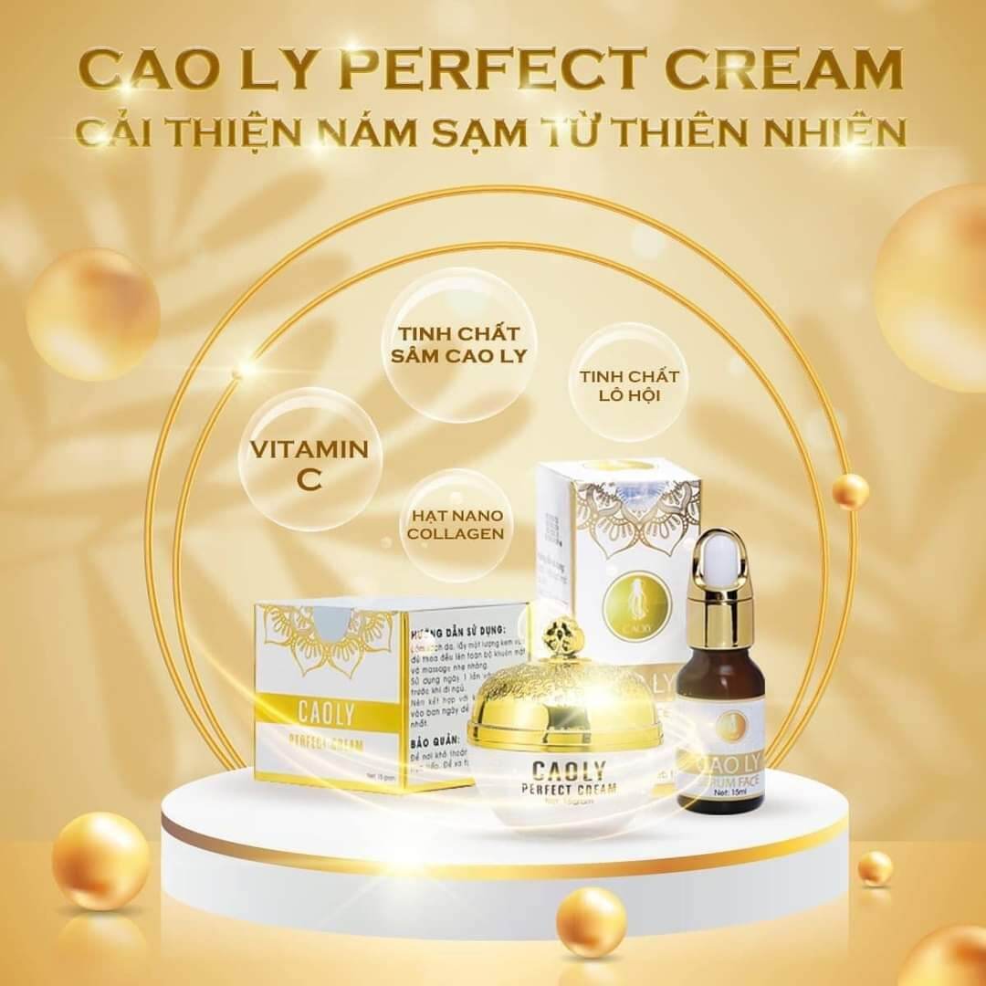 [Hàng Chính Hãng] Kem nám cao ly. Serum face nám tinh chất vàng 24K Cao Ly Combo kem nám - Giúp da căng mịn mờ nám trị tàn nhang chống lão hóa cho da. Làm da trắng sáng căng tràn sức sống. *** LƯU Ý : KHÔNG DÙNG CHO DA QUÁ NHẠY CẢM.