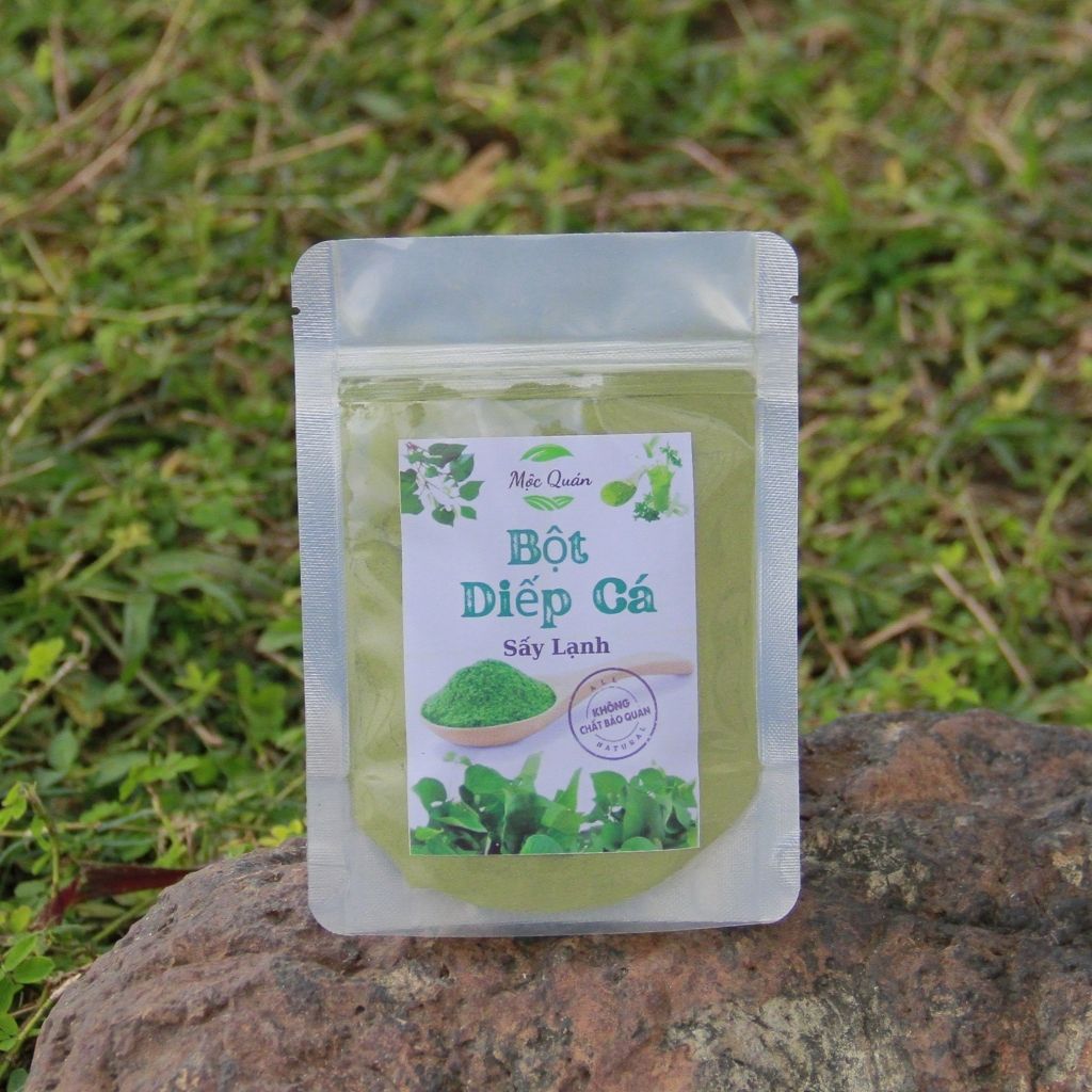 Bột Diếp Cá Nguyên Chất Sấy Lạnh 50gr Mộc Quán - Đắp Mặt, Dưỡng Da, Giảm Mụn - Mát Gan, Thanh Nhiệt, Giải Độc - Mộc Quán