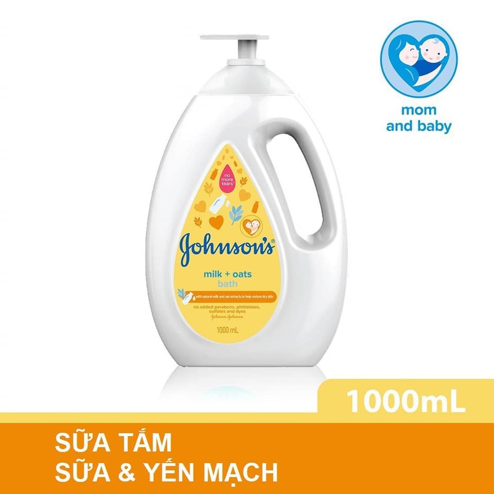Sữa tắm Johnson's Baby chứa sữa và yến mạch 1000ml