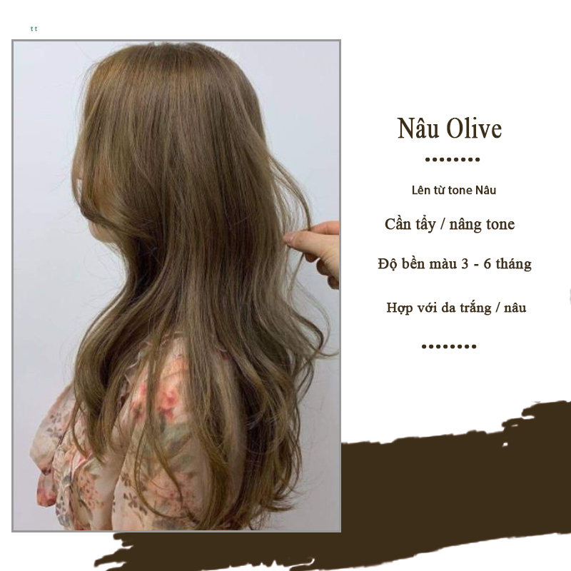 Giảm ₫15,000] Thuốc nhuộm tóc màu Nâu Olive lên từ nền tóc nâu ... - Thỏa sức khám phá sức cuốn hút của màu sắc với Thuốc Nhuộm Tóc Màu Nâu Olive - một sự lựa chọn hoàn hảo cho những ai đang tìm kiếm một màu tóc đẹp và tinh tế. Với sự giảm giá đặc biệt chỉ còn 159.000 VNĐ, bạn sẽ không muốn bỏ lỡ sản phẩm tuyệt vời này.