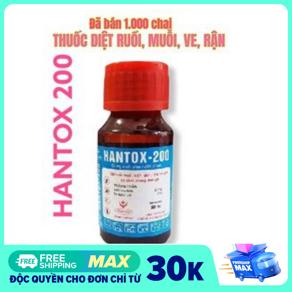 Dung Dịch xịt diệt ruồi, muỗi, ve, rận Hantox 200  trên vật nuôi và môi trường