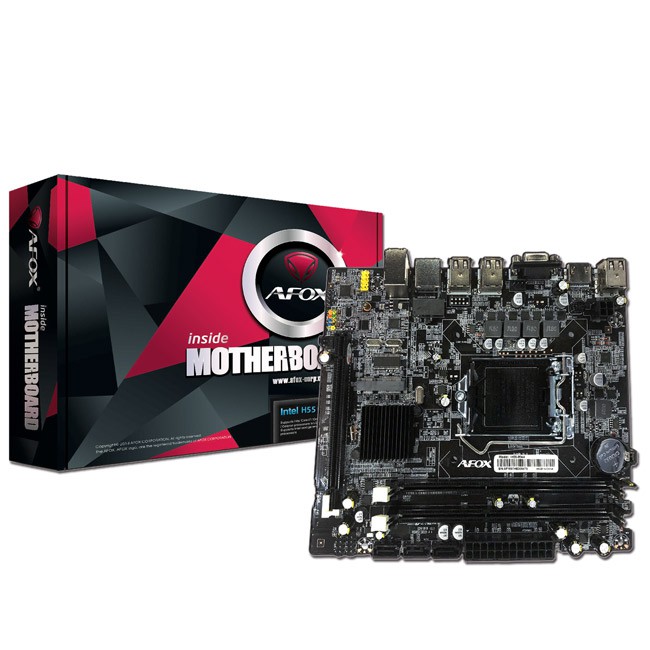 Bo mạch chủ - mainboard afox h55 - main chính hãng