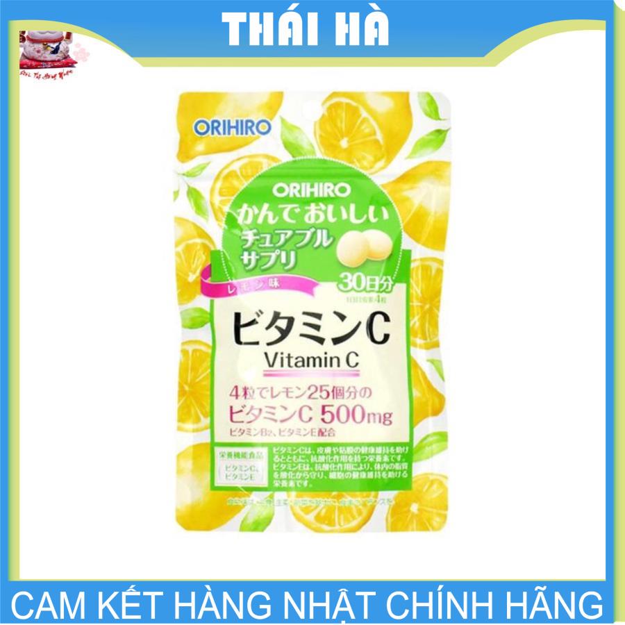 Viên Nhai Bổ Sung Vitamin C ORIHIRO 120 viên (vị chanh)
