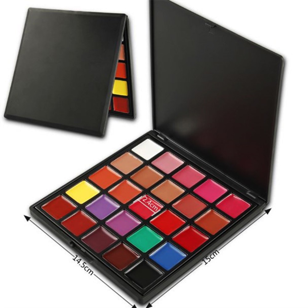 Bảng Son Trang Điểm 25 Màu Lì Lên Màu Chuẩn, Lâu Trôi, Nhiều Màu Để Pha Trộn Khi Makeup Cá Nhân Và Chuyên Nghiệp