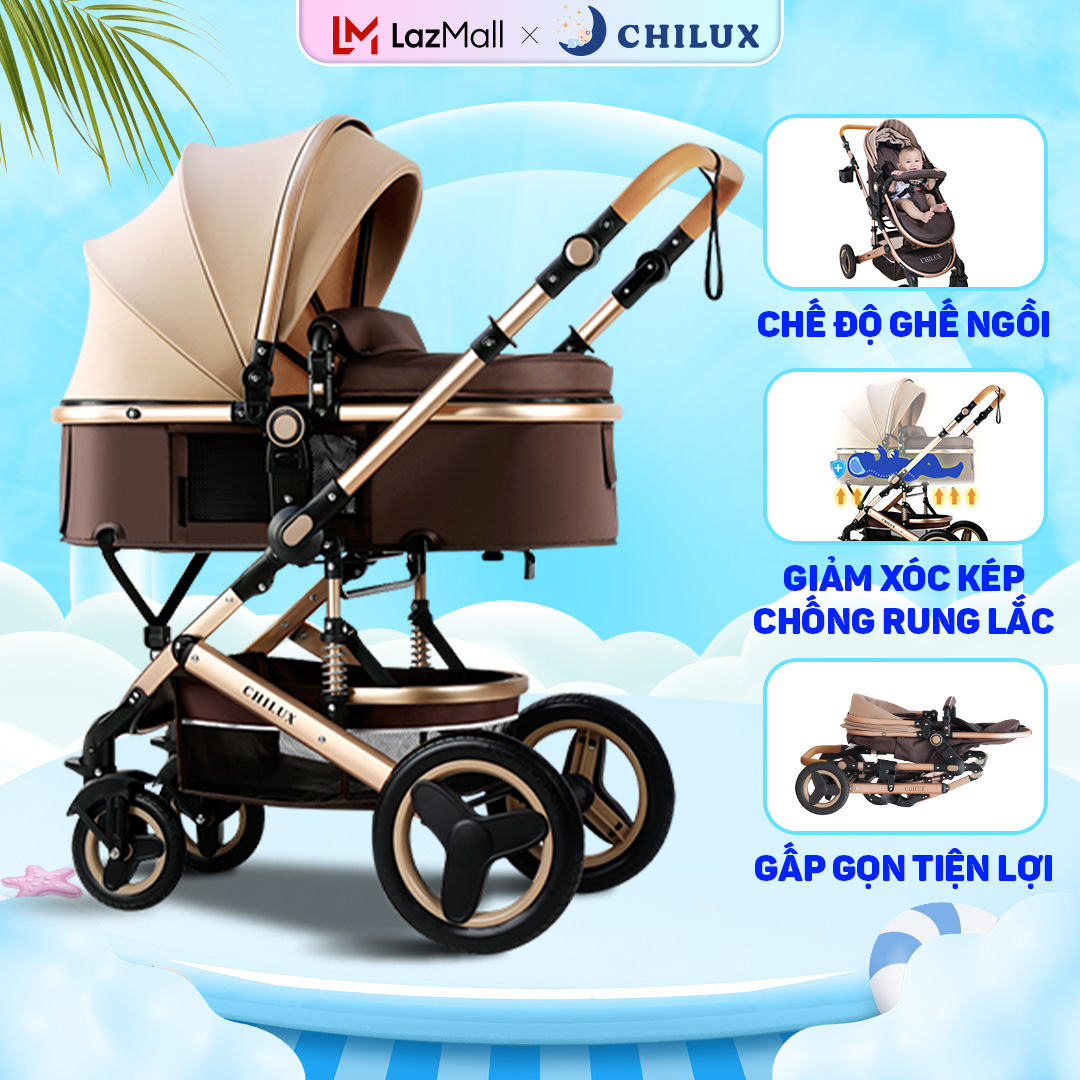  Xe đẩy nôi cho trẻ em đa năng Chilux V1.6 - 9 tính năng tiện dụng cho mẹ và bé 