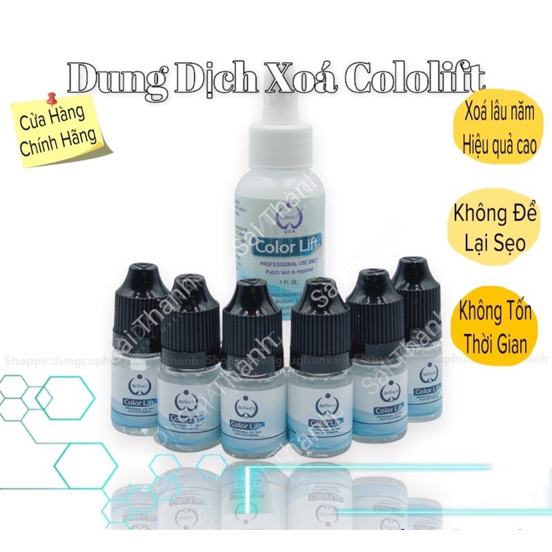 Dung dịch Color Lift mini size 5ml, 10ml và fullsize 30ml
