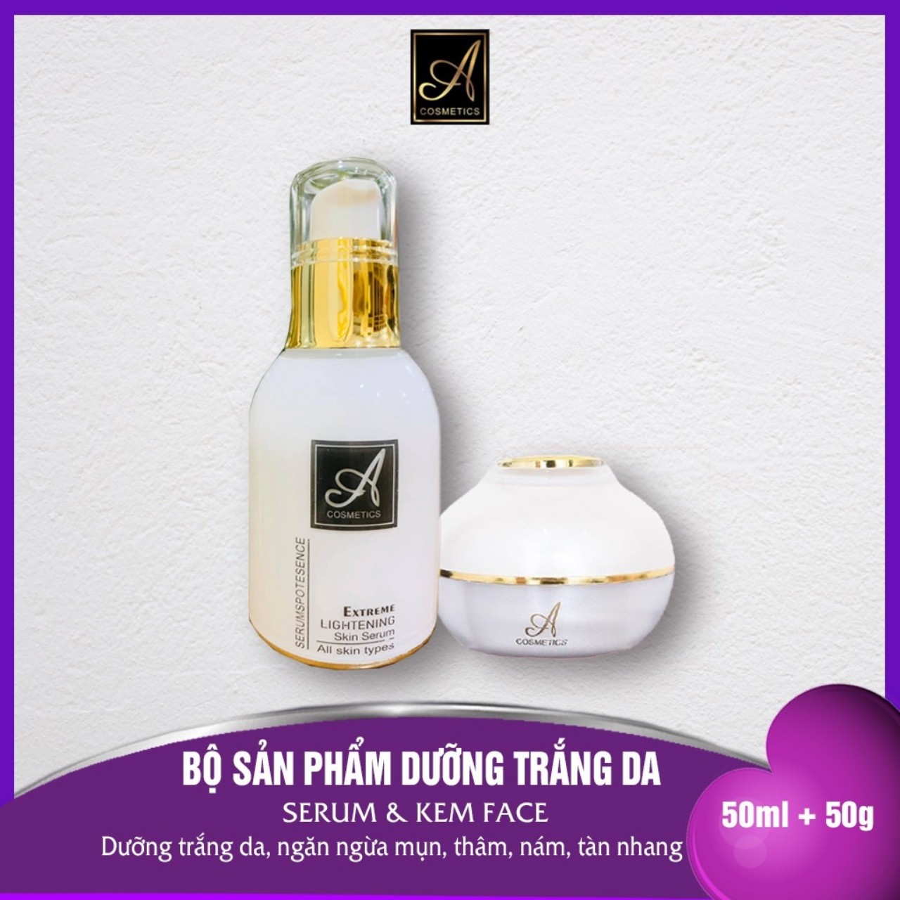 Combo kem face pháp và serum spot acosmetics mẫu mới 2020