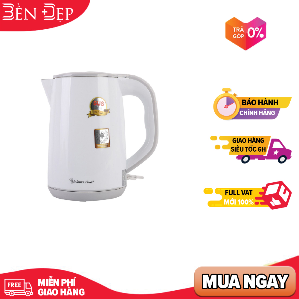 Ấm đun nước siêu tốc smartcook 1.5l kes-0219