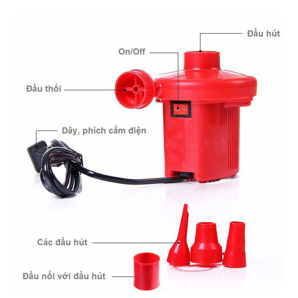 Bơm điện mini - bơm điện cao cấp 2 chiều , bơm phao bơi , bơm bể bơi , bơm ghế hơi , bơm bóng bay - bơm điện 2 chiều hút và thổi