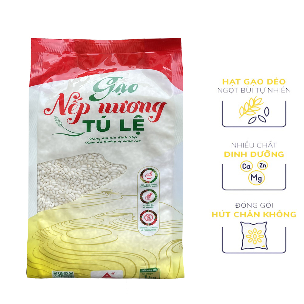 Gạo nếp nương Tú lệ hảo hạng túi 1kg