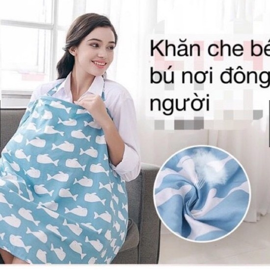 Khăn choàng cho bé bú tiện lợi
