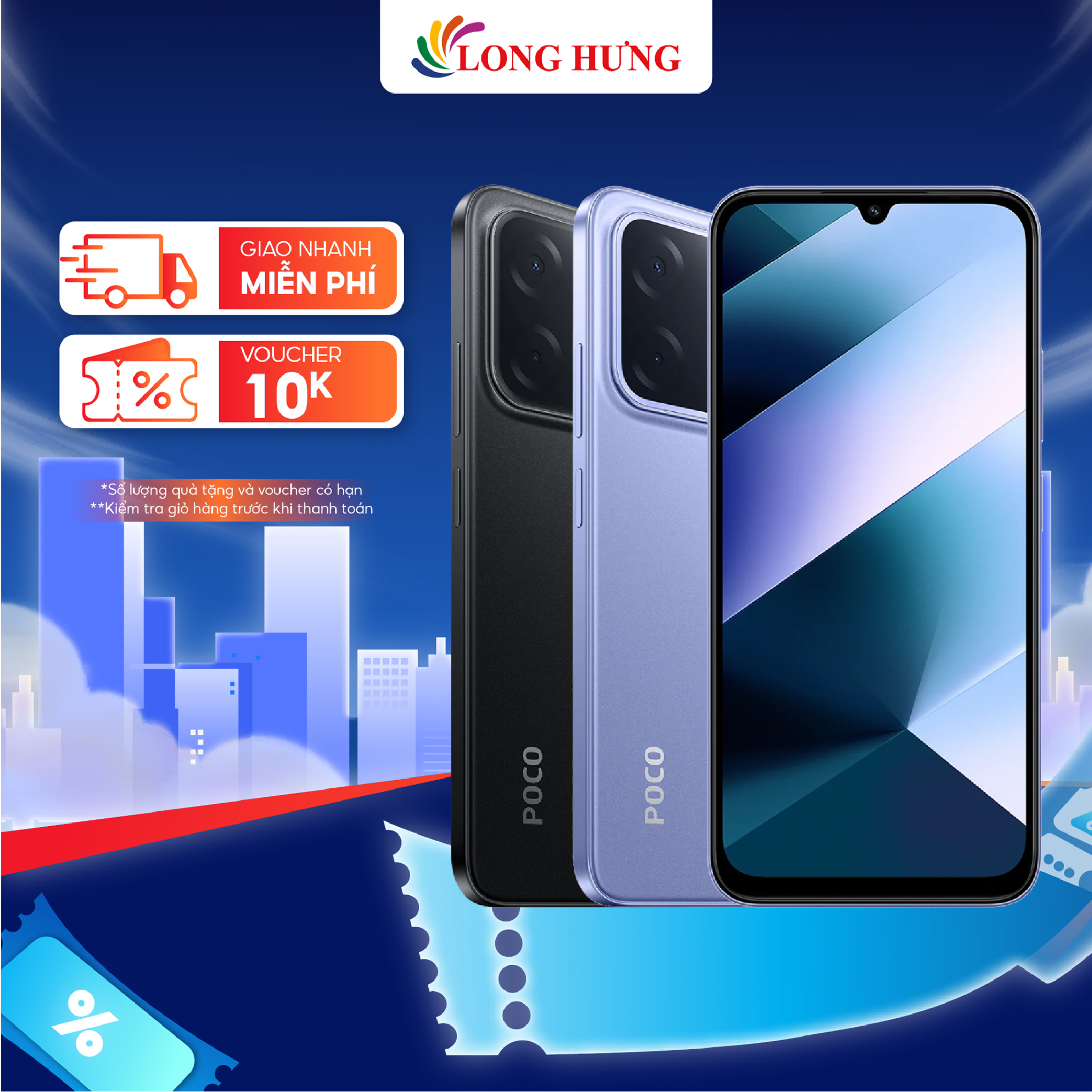 Điện thoại Xiaomi Poco C85 - Hàng chính hãng - 6.9″ IPS LCD, MediaTek Helio G81-Ultra, Pin 6000mAh