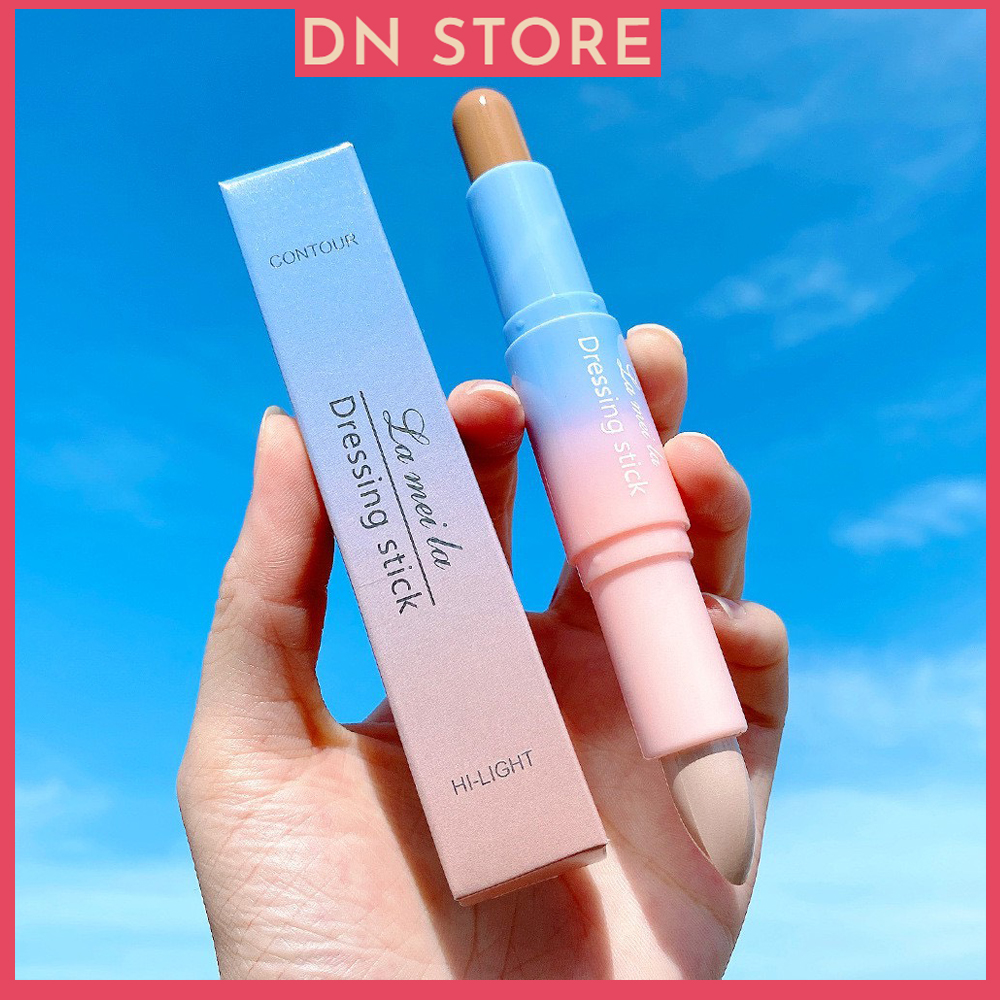 Bút Tạo Khối 2 Đầu Highlight Che Khuyết Điểm LAMEILA / M'AYCREATE - Phấn Tạo Khối, Kem Tạo Khối, Tạo Khối Sống Mũi, Mặt, Cằm, Bút 2in1 Tạo Khối Và Che Khuyết Điểm Đồ Trang Điểm Mỹ Phẩm Nội Địa Trung