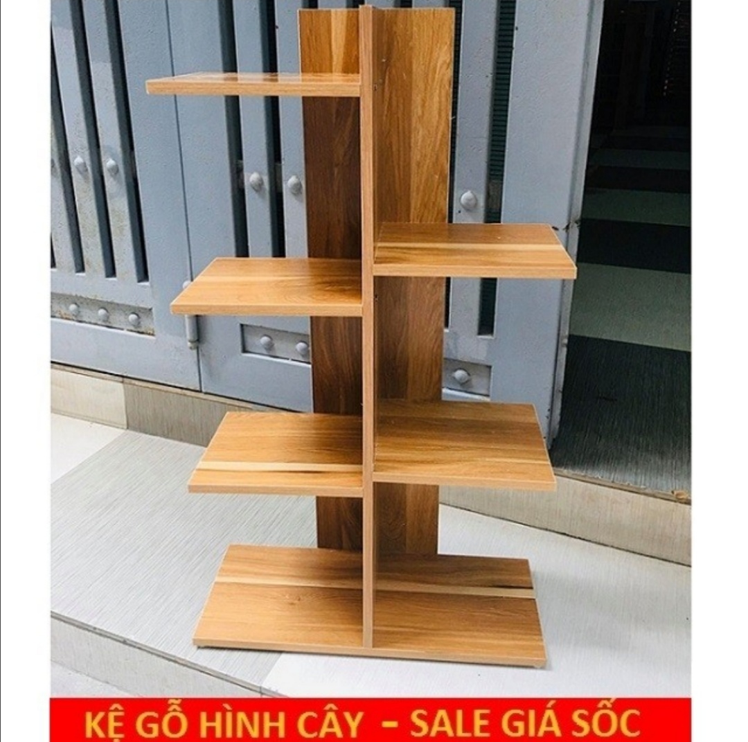 Kệ gỗ sách vuông 4 tầng 7 ngăn. KT 80 cm x 45 x 25 cm. Gỗ MDF phủ melatium cao cấp (HG-245)